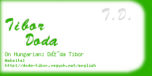 tibor doda business card